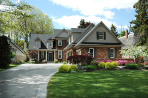 house with black shutters